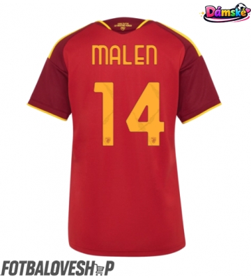 AS Roma Donyell Malen #14 Dámské Domácí Dres 2026-27 Krátký Rukáv
