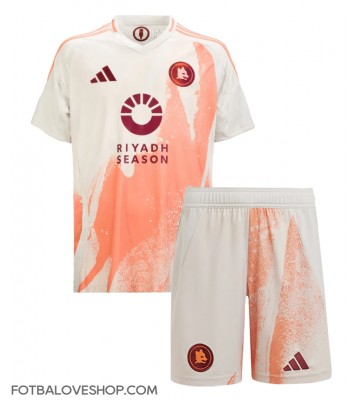 AS Roma Dětské Venkovní Dres 2024-25 Krátký Rukáv (+ trenýrky)