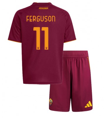 AS Roma Evan Ferguson #11 Dětské Domácí Dres 2025-26 Krátký Rukáv (+ trenýrky)