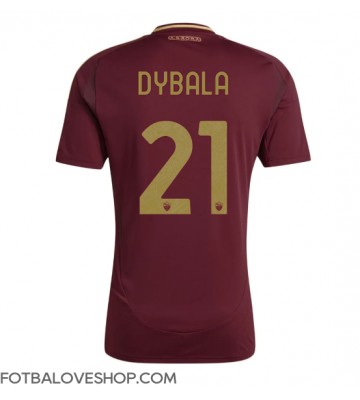 AS Roma Paulo Dybala #21 Domácí Dres 2024-25 Krátký Rukáv