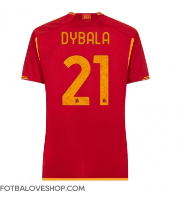 AS Roma Paulo Dybala #21 Dámské Domácí Dres 2023-24 Krátký Rukáv