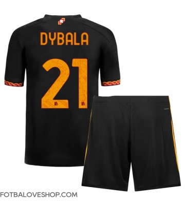 AS Roma Paulo Dybala #21 Dětské Alternativní Dres 2023-24 Krátký Rukáv (+ trenýrky)