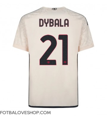 AS Roma Paulo Dybala #21 Venkovní Dres 2023-24 Krátký Rukáv