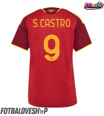 AS Roma Santiago Castro #9 Dámské Domácí Dres 2026-27 Krátký Rukáv