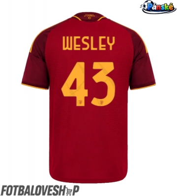 AS Roma Wesley Franca #43 Domácí Dres 2026-27 Krátký Rukáv