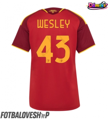 AS Roma Wesley Franca #43 Dámské Domácí Dres 2026-27 Krátký Rukáv
