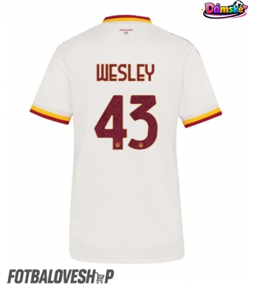 AS Roma Wesley Franca #43 Dámské Venkovní Dres 2026-27 Krátký Rukáv