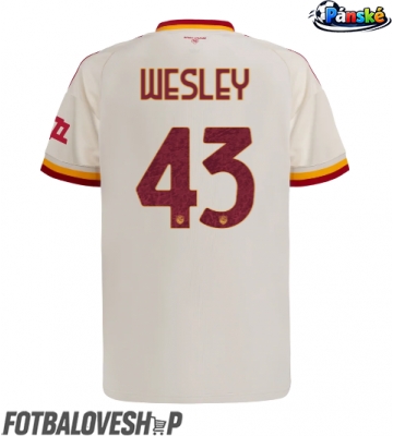 AS Roma Wesley Franca #43 Venkovní Dres 2026-27 Krátký Rukáv