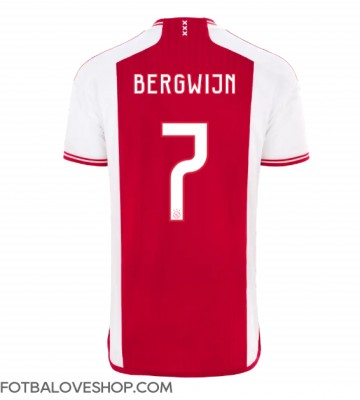 Ajax Steven Bergwijn #7 Domácí Dres 2023-24 Krátký Rukáv