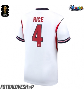 Anglie Declan Rice #4 Domácí Dres MS 2026 Krátký Rukáv