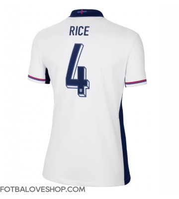 Anglie Declan Rice #4 Dámské Domácí Dres ME 2024 Krátký Rukáv