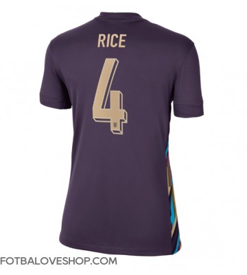 Anglie Declan Rice #4 Dámské Venkovní Dres ME 2024 Krátký Rukáv