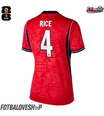 Anglie Declan Rice #4 Dámské Venkovní Dres MS 2026 Krátký Rukáv