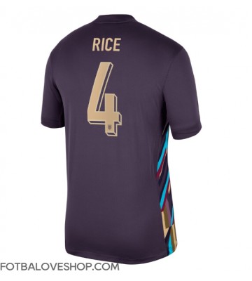 Anglie Declan Rice #4 Venkovní Dres ME 2024 Krátký Rukáv