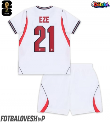 Anglie Eberechi Eze #21 Dětské Domácí Dres MS 2026 Krátký Rukáv (+ trenýrky)