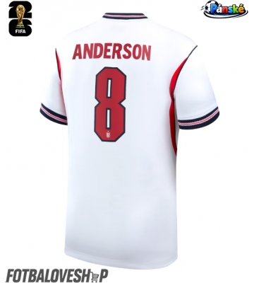 Anglie Elliot Anderson #8 Domácí Dres MS 2026 Krátký Rukáv