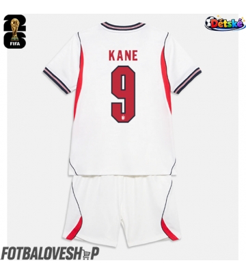 Anglie Harry Kane #9 Dětské Domácí Dres MS 2026 Krátký Rukáv (+ trenýrky)