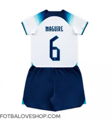 Anglie Harry Maguire #6 Dětské Domácí Dres MS 2022 Krátký Rukáv (+ trenýrky)