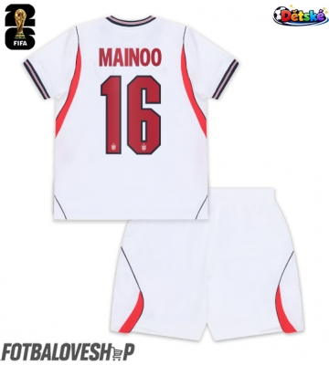 Anglie Kobbie Mainoo #16 Dětské Domácí Dres MS 2026 Krátký Rukáv (+ trenýrky)
