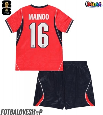 Anglie Kobbie Mainoo #16 Dětské Venkovní Dres MS 2026 Krátký Rukáv (+ trenýrky)