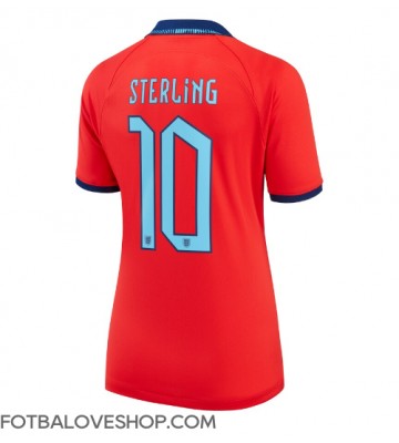 Anglie Raheem Sterling #10 Dámské Venkovní Dres MS 2022 Krátký Rukáv