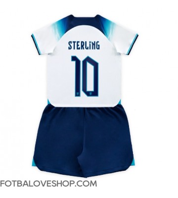 Anglie Raheem Sterling #10 Dětské Domácí Dres MS 2022 Krátký Rukáv (+ trenýrky)