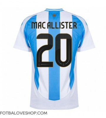 Argentina Alexis Mac Allister #20 Domácí Dres Copa America 2024 Krátký Rukáv