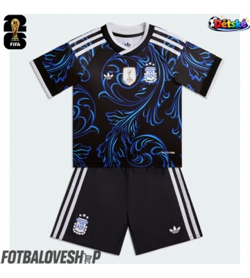 Argentina Dětské Venkovní Dres MS 2026 Krátký Rukáv (+ trenýrky)