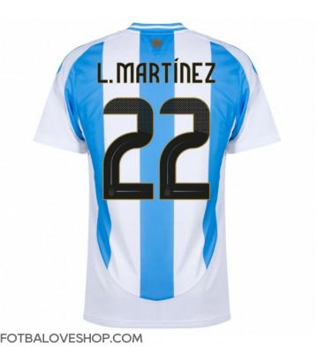Argentina Lautaro Martinez #22 Domácí Dres Copa America 2024 Krátký Rukáv