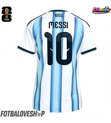 Argentina Lionel Messi #10 Dámské Domácí Dres MS 2026 Krátký Rukáv