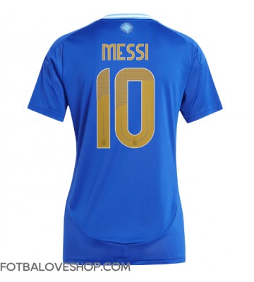 Argentina Lionel Messi #10 Dámské Venkovní Dres Copa America 2024 Krátký Rukáv