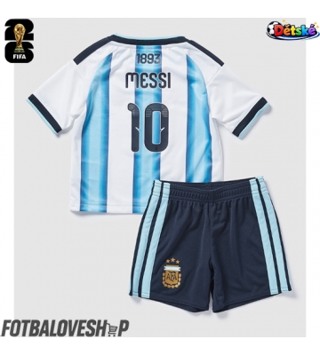 Argentina Lionel Messi #10 Dětské Domácí Dres MS 2026 Krátký Rukáv (+ trenýrky)