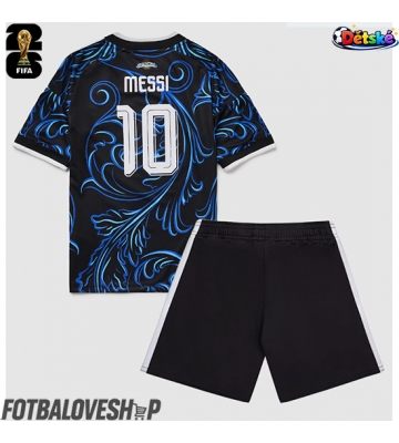Argentina Lionel Messi #10 Dětské Venkovní Dres MS 2026 Krátký Rukáv (+ trenýrky)
