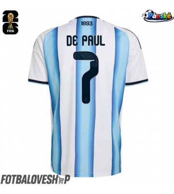 Argentina Rodrigo De Paul #7 Domácí Dres MS 2026 Krátký Rukáv