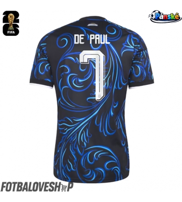 Argentina Rodrigo De Paul #7 Venkovní Dres MS 2026 Krátký Rukáv