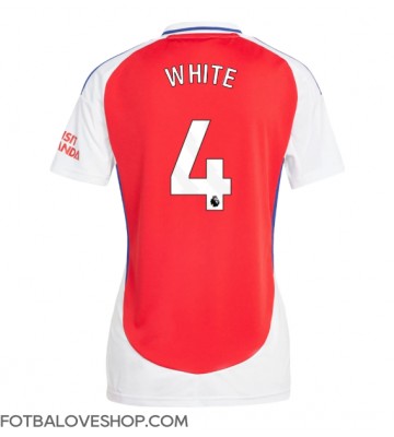 Arsenal Ben White #4 Dámské Domácí Dres 2024-25 Krátký Rukáv
