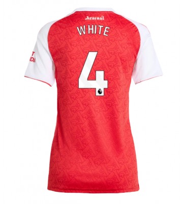 Arsenal Ben White #4 Dámské Domácí Dres 2025-26 Krátký Rukáv