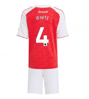 Arsenal Ben White #4 Dětské Domácí Dres 2025-26 Krátký Rukáv (+ trenýrky)