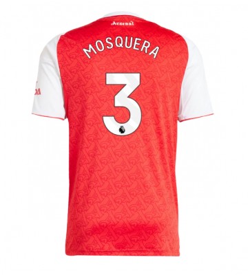 Arsenal Cristhian Mosquera #3 Domácí Dres 2025-26 Krátký Rukáv