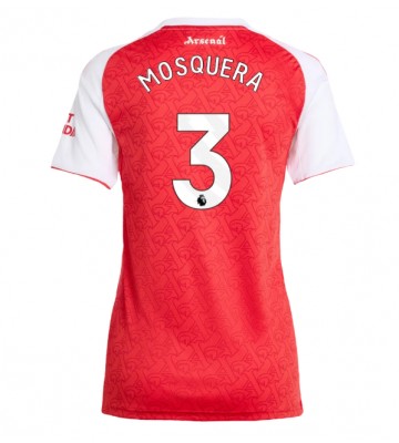 Arsenal Cristhian Mosquera #3 Dámské Domácí Dres 2025-26 Krátký Rukáv