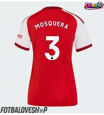 Arsenal Cristhian Mosquera #3 Dámské Domácí Dres 2026-27 Krátký Rukáv
