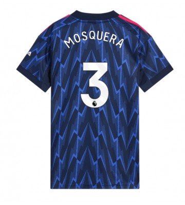 Arsenal Cristhian Mosquera #3 Dámské Venkovní Dres 2025-26 Krátký Rukáv