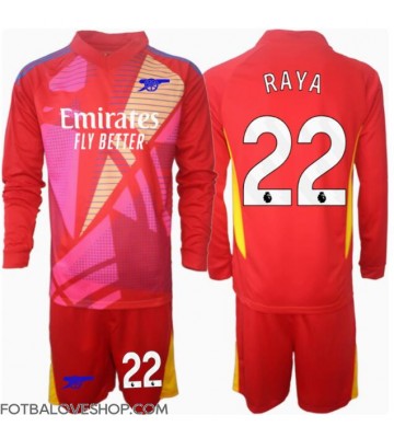 Arsenal David Raya #22 Brankářské Dětské Venkovní Dres 2024-25 Dlouhý Rukáv (+ trenýrky)