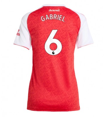 Arsenal Gabriel Magalhaes #6 Dámské Domácí Dres 2025-26 Krátký Rukáv Arsenal Gabriel Magalhaes #6 Dámské Domácí Dres 2025-26 Krátký Rukáv