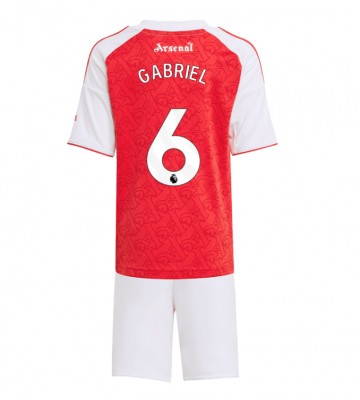 Arsenal Gabriel Magalhaes #6 Dětské Domácí Dres 2025-26 Krátký Rukáv (+ trenýrky)