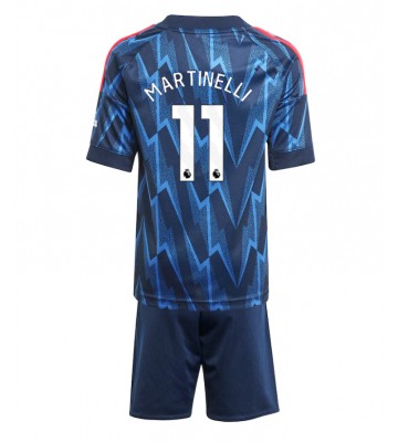 Arsenal Gabriel Martinelli #11 Dětské Venkovní Dres 2025-26 Krátký Rukáv (+ trenýrky)