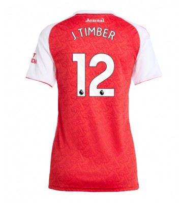 Arsenal Jurrien Timber #12 Dámské Domácí Dres 2025-26 Krátký Rukáv