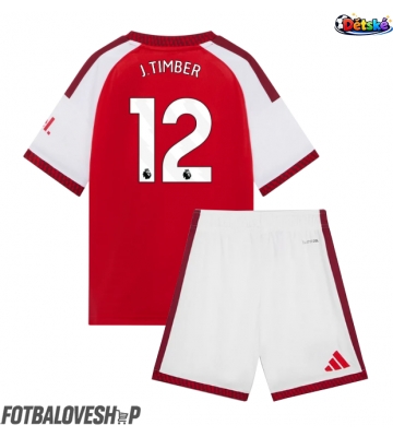 Arsenal Jurrien Timber #12 Dětské Domácí Dres 2026-27 Krátký Rukáv (+ trenýrky)