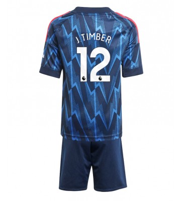 Arsenal Jurrien Timber #12 Dětské Venkovní Dres 2025-26 Krátký Rukáv (+ trenýrky)