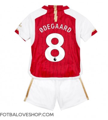 Arsenal Martin Odegaard #8 Dětské Domácí Dres 2023-24 Krátký Rukáv (+ trenýrky)